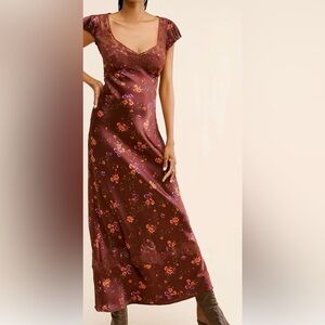 Free People Butterfly Babe Maxi Dress-Boho-Floral-Lace-XS